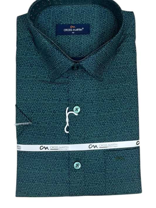 Southloom Pure Cotton Blue printed Shirt SLSHIRT 40HS
