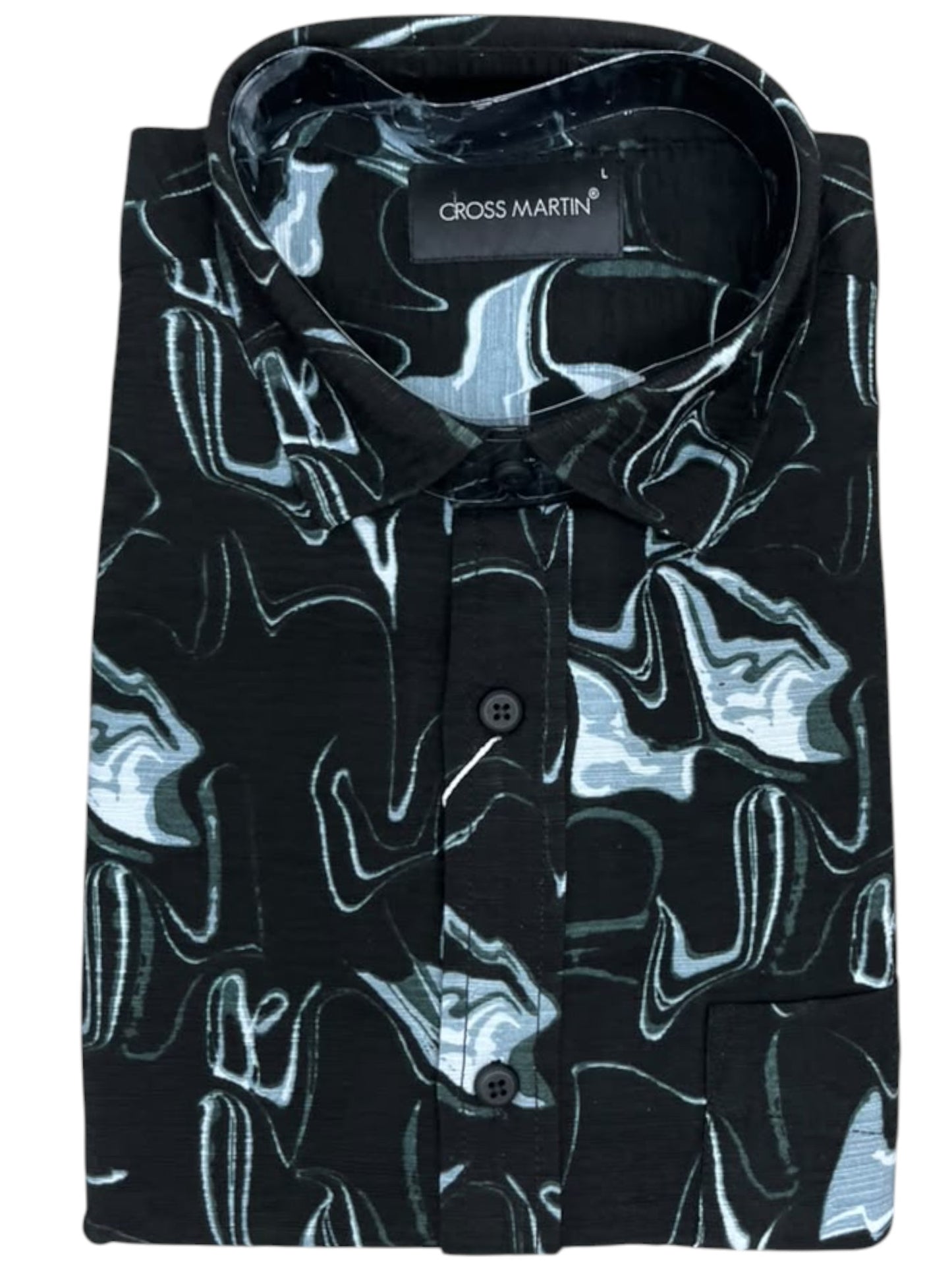 Southloom Pure Cotton Black Printed Shirt SLSHIRT 40 FS