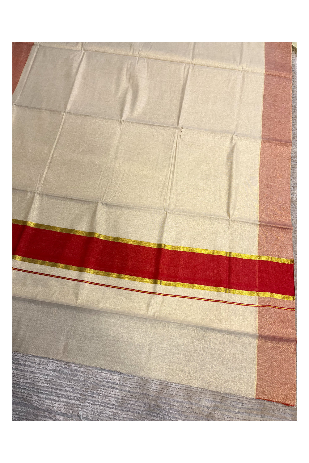 Southloom Kerala Tissue Kasavu Saree