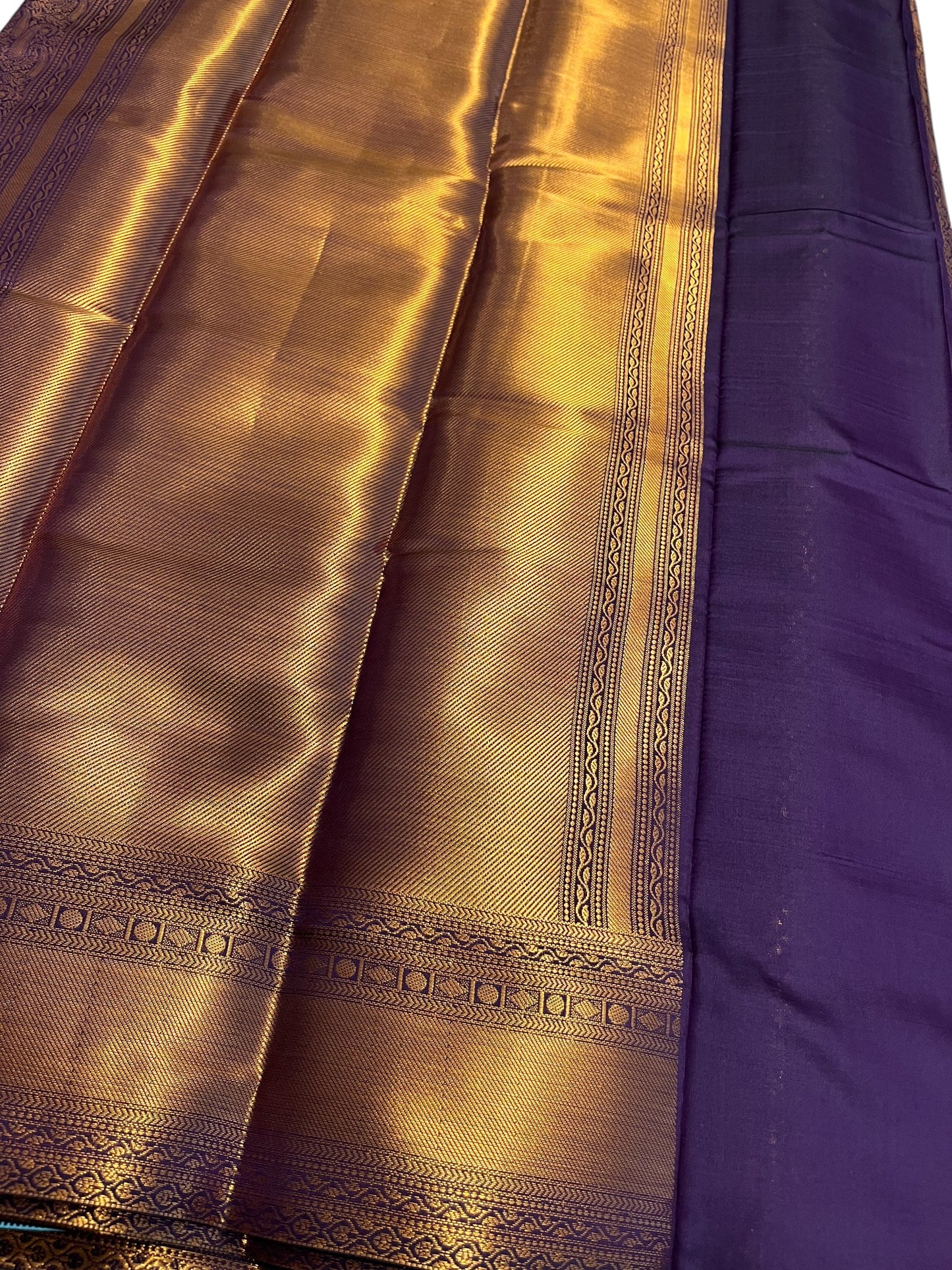 Southloom Premium Semi Silk Zari Work Brocade Saree in Bridal Violet with Matching Pallu