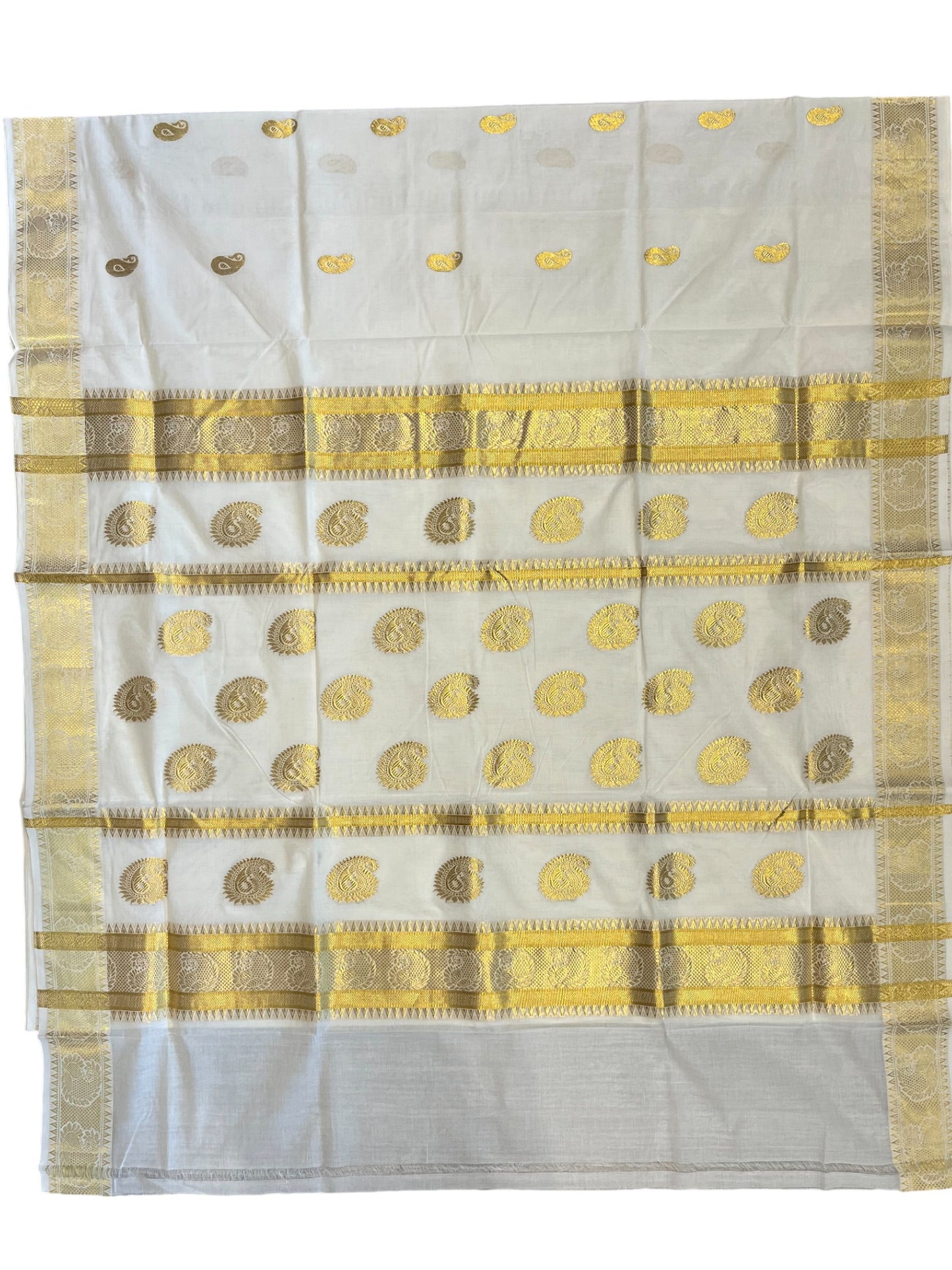 Southloom Super Premium Balaramapuram Unakkupaavu Handloom Cotton Saree with Woven Butta Works Across Body