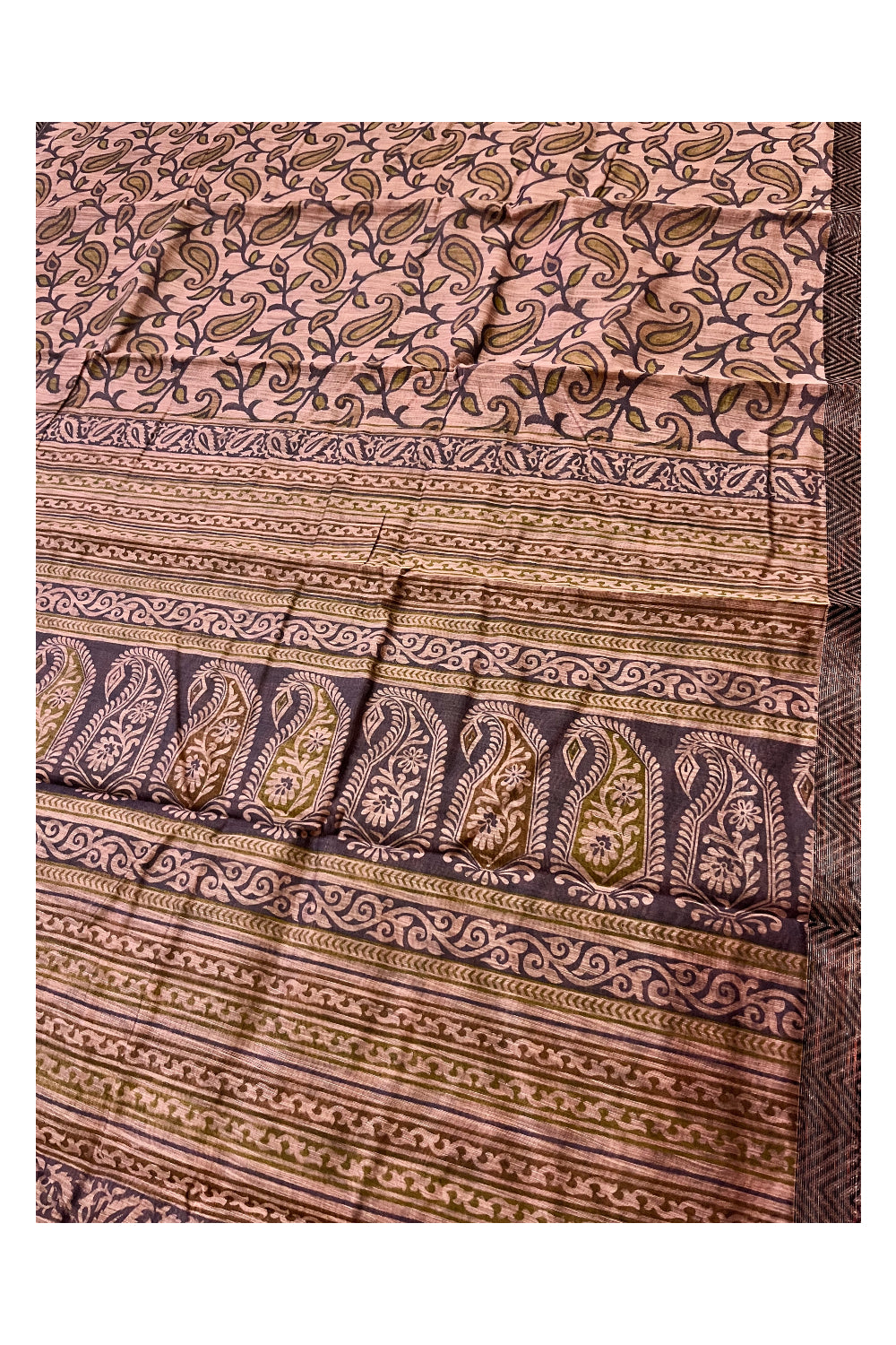 Southloom Cotton Saree with Light Purple Paisley Woven Patterns