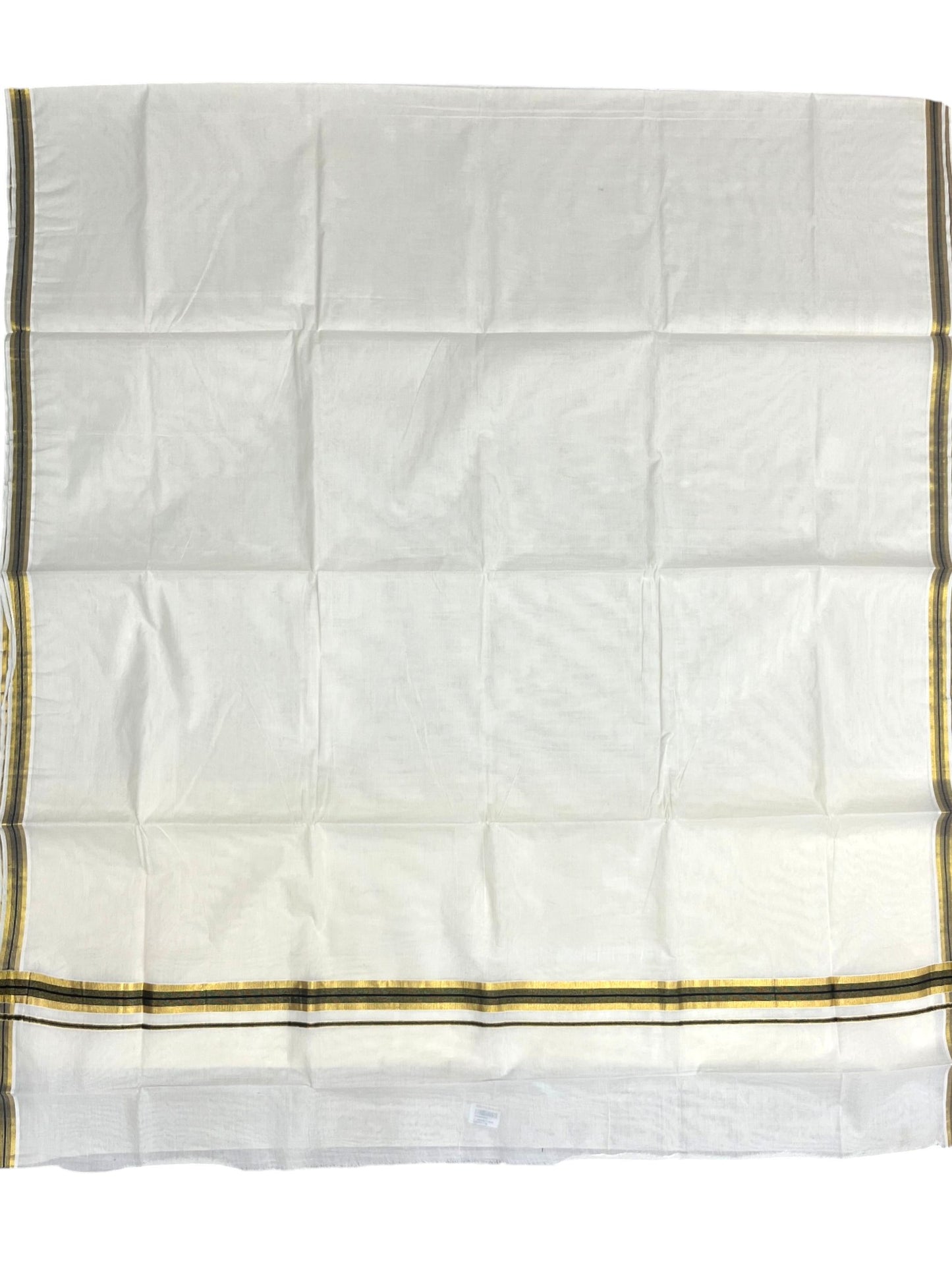 Southloom Kerala Pure Cotton Plain Saree with Kasavu and Black Border