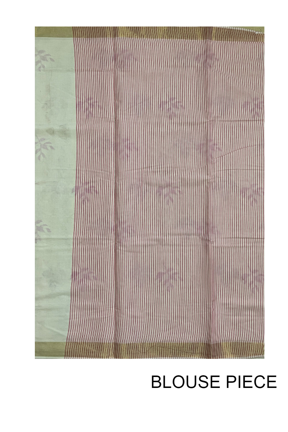 Pure Cotton Kerala Saree with Magenta Leaf Embroidery Work and Kasavu Border