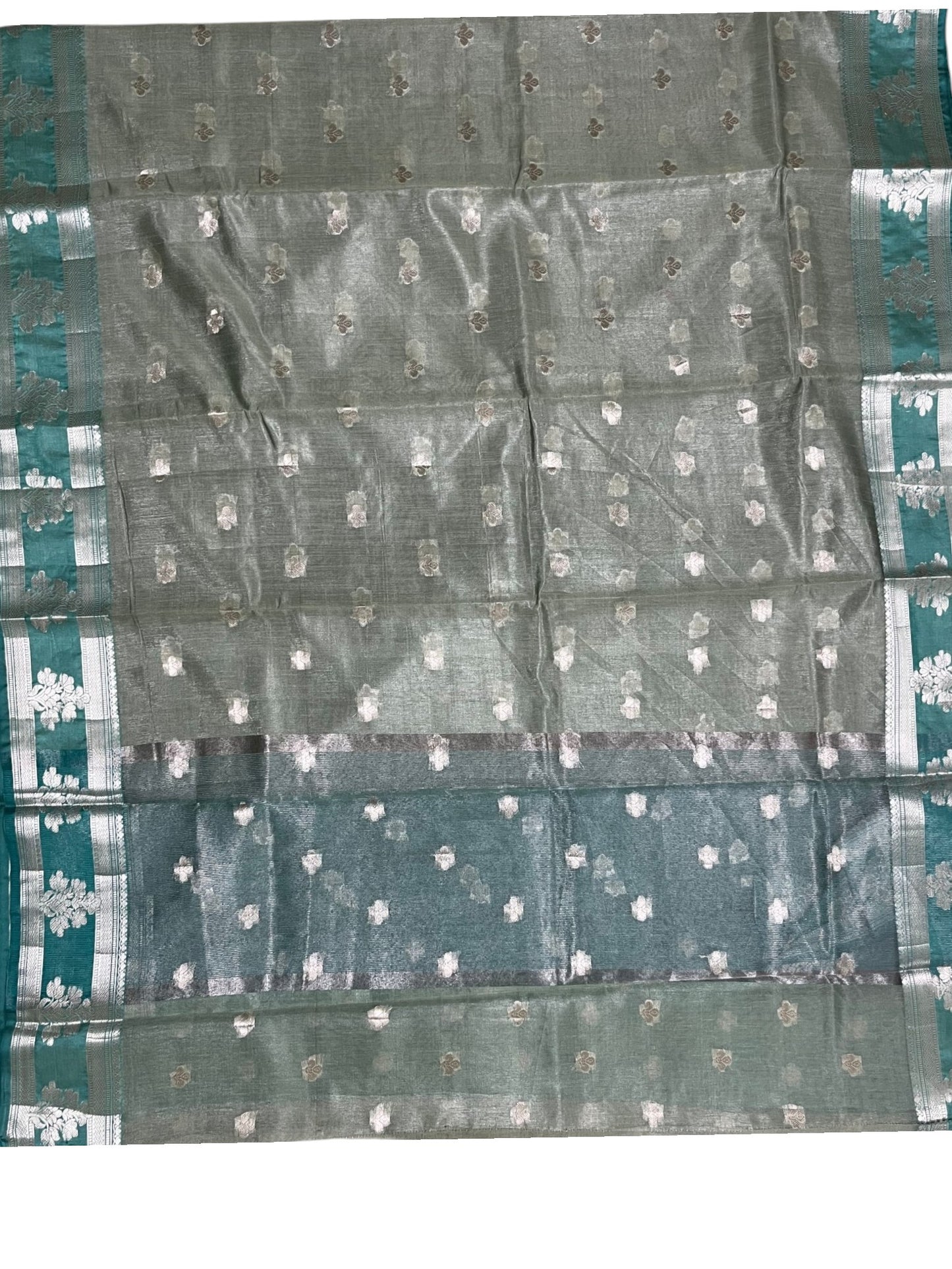 Southloom Tissue Silk Saree with Woven Work on Body and Borders