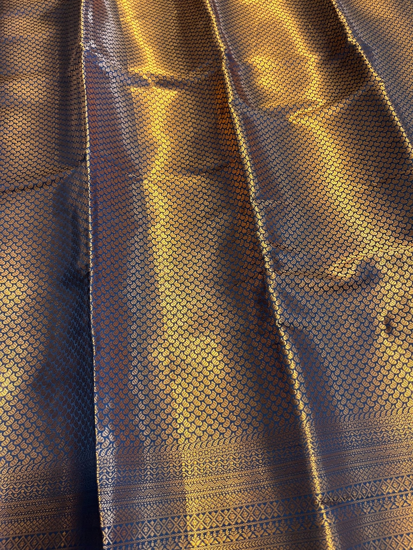 Southloom Premium Semi Silk Zari Work Brocade Saree in Bridal Blue with Matching Pallu