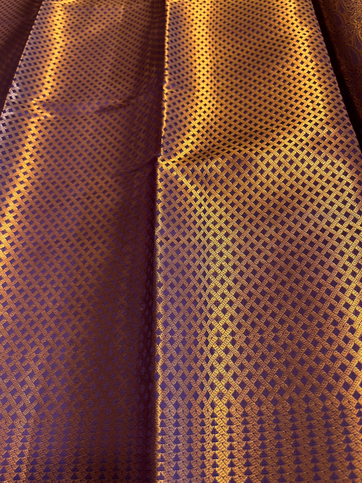 Southloom Premium Semi Silk Zari Work Brocade Saree in Bridal Violet with Matching Pallu