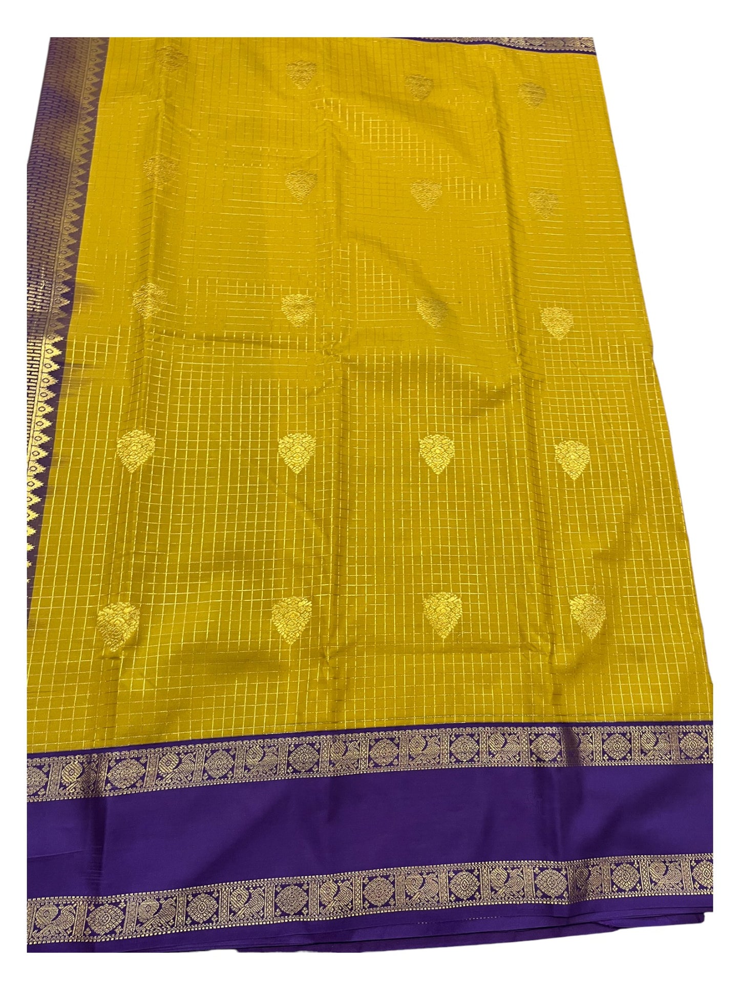 Southloom Banarasi Semi Silk Saree with Woven Work on Body (Green)