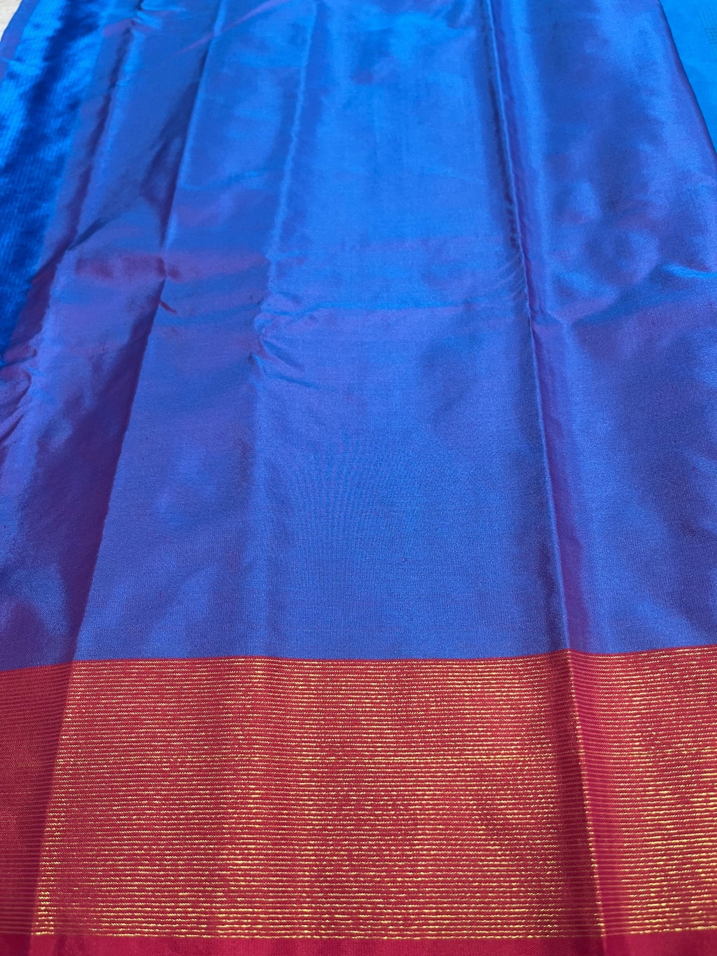 Southloom Semi Silk Saree With Butta Work Across in Body Blue And Maroon