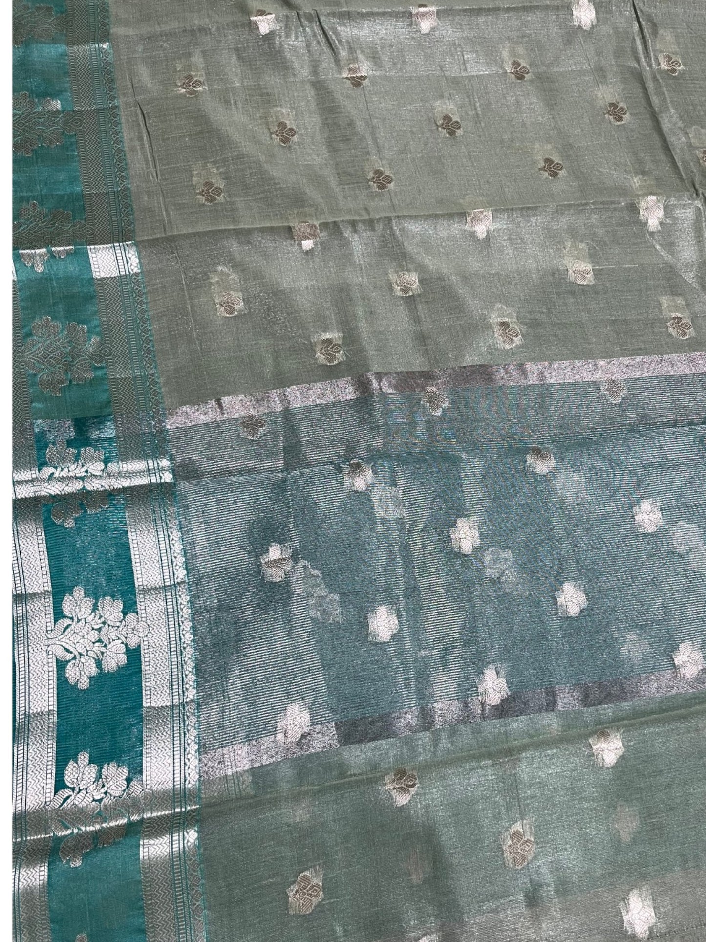 Southloom Tissue Silk Saree with Woven Work on Body and Borders