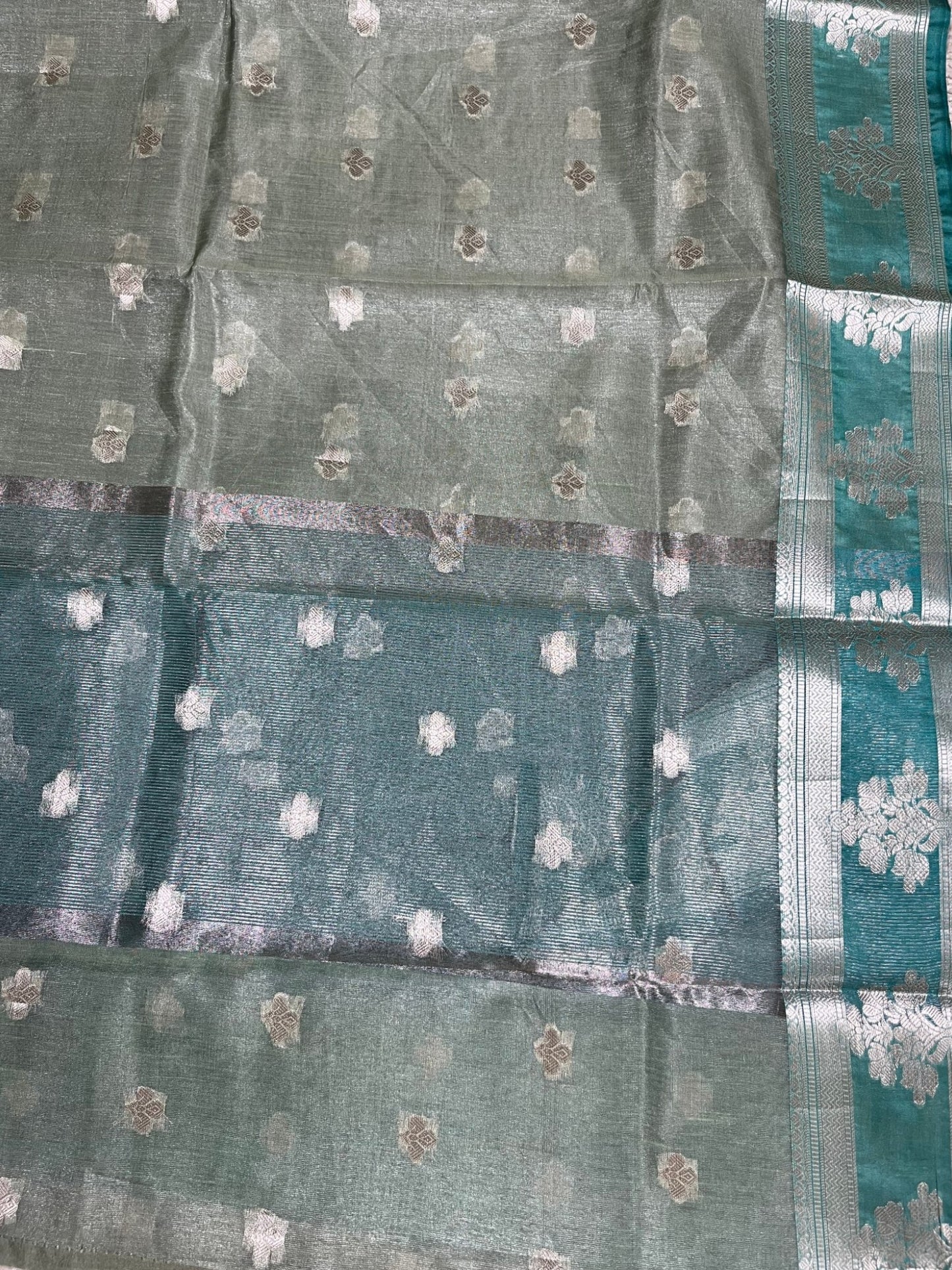 Southloom Tissue Silk Saree with Woven Work on Body and Borders