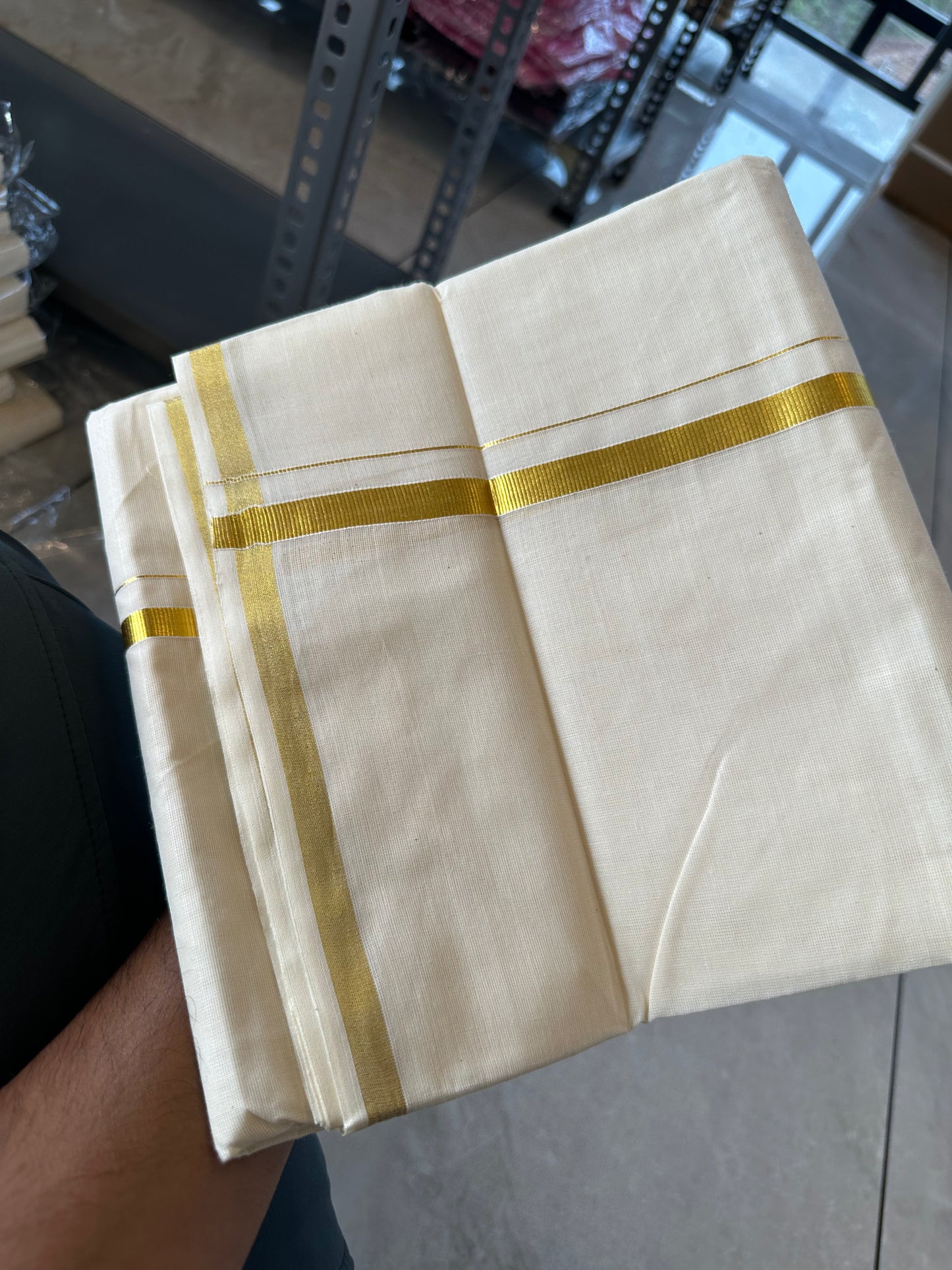 Half Inch Kasavu Mundu (SL101)