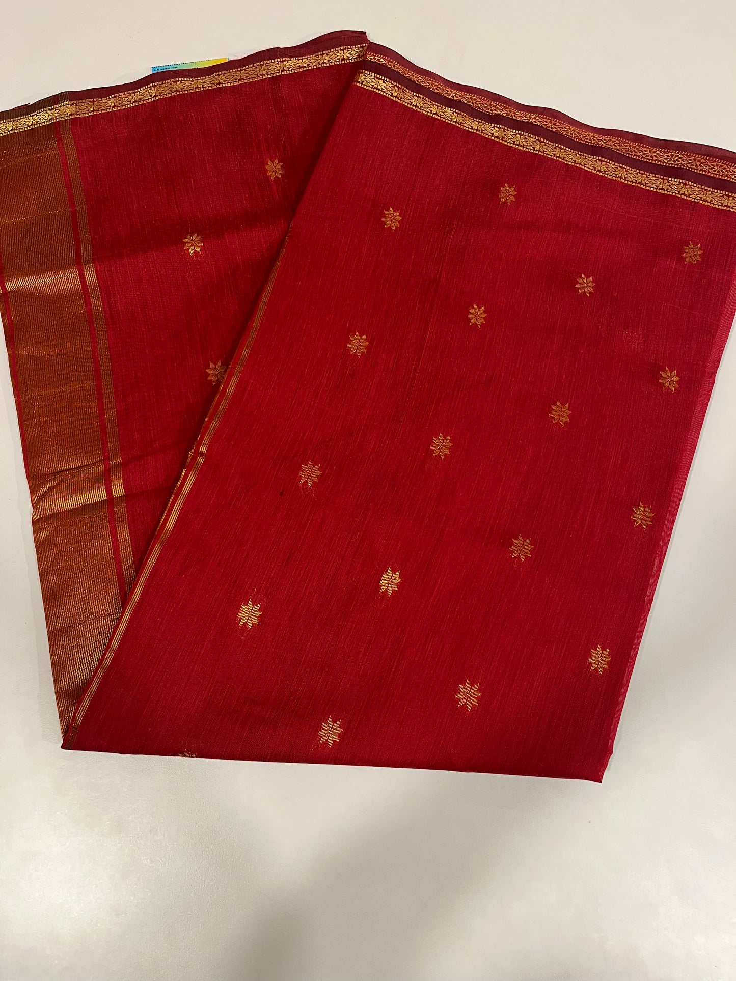 Red Maheshwari Cotton Saree SL174
