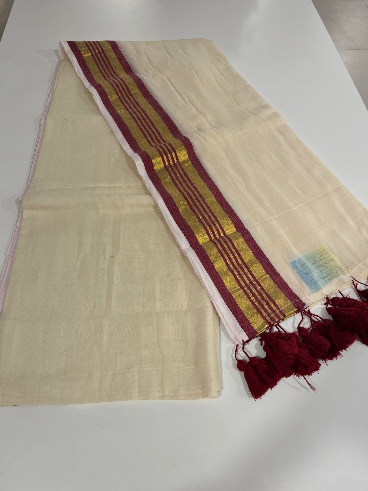 Maroon Mul Cotton  Saree Sl0013