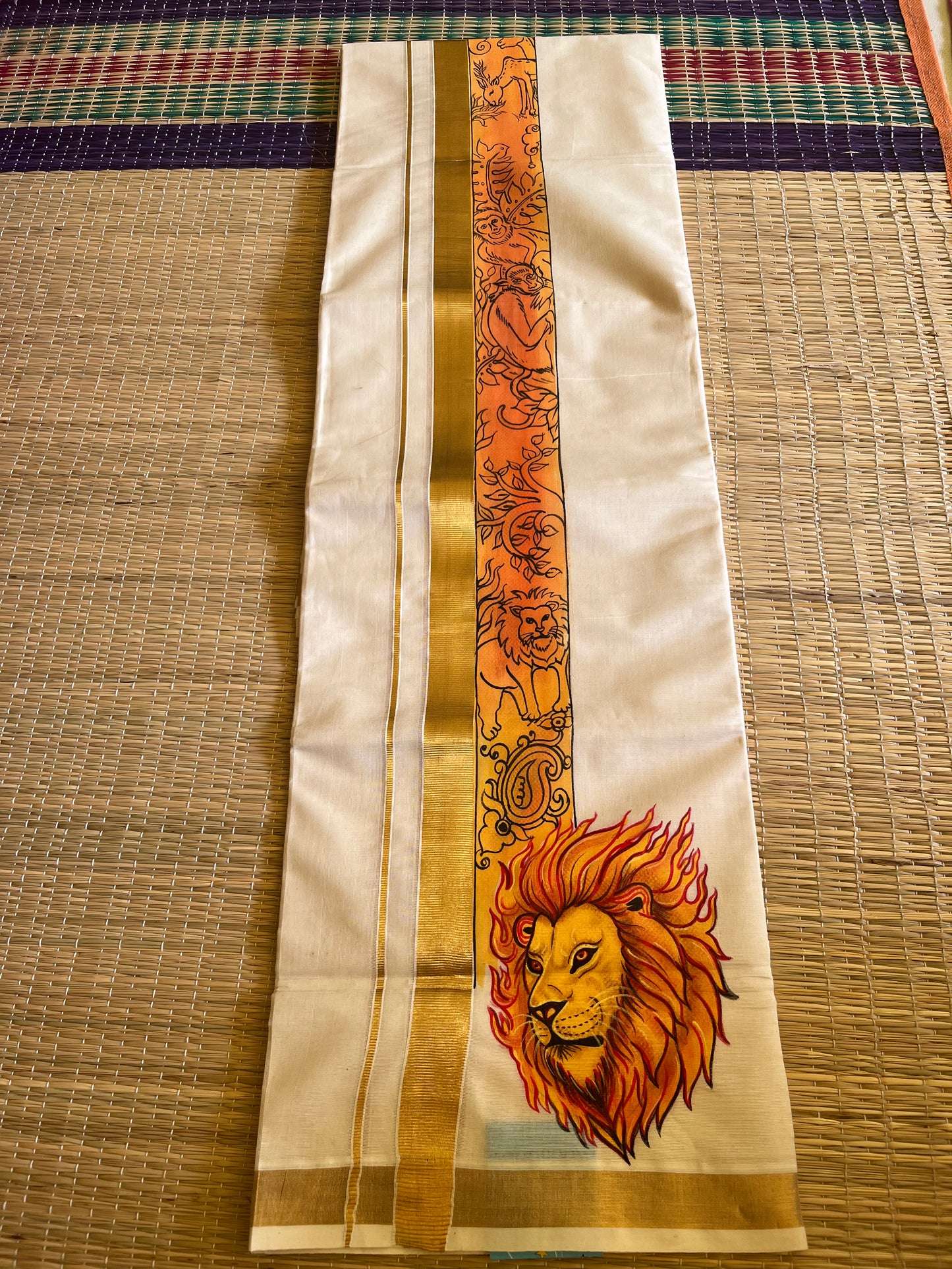 Narasimham Lion HAND PAINTED Premium Mund SL0018
