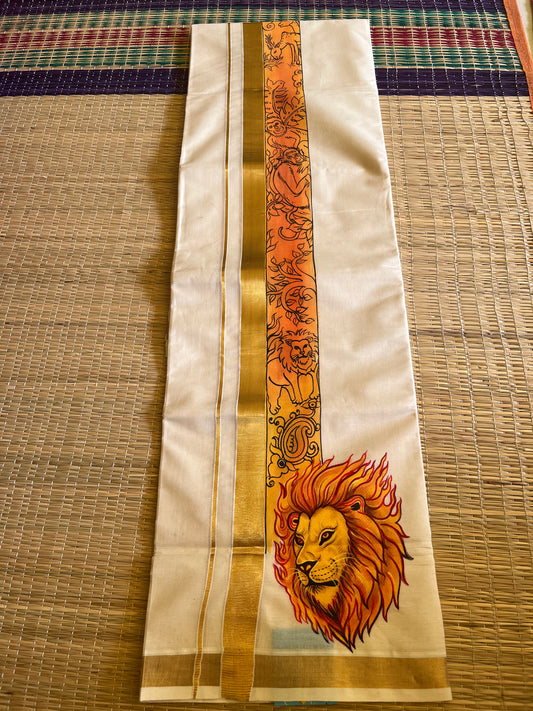 Narasimham Lion HAND PAINTED Premium Mund SL0018