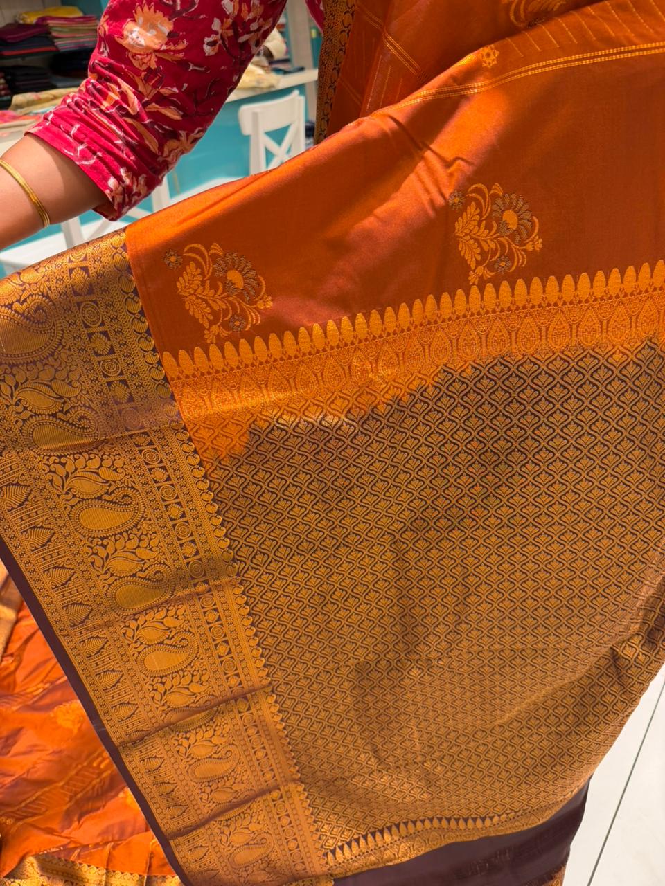 Burnt Orange Saree SLORANGE