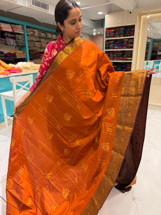 Burnt Orange Saree SLORANGE