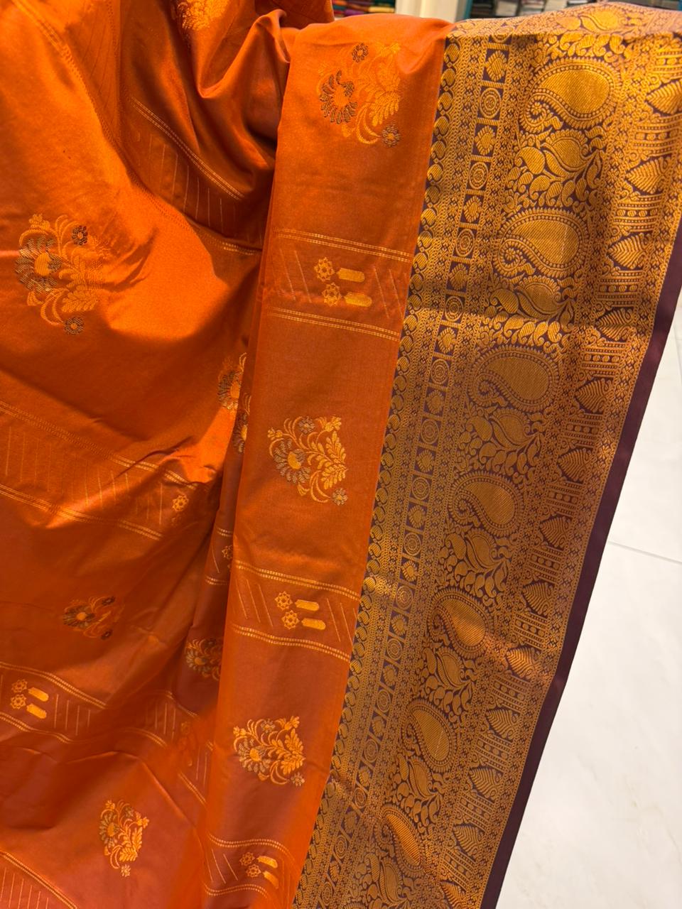 Burnt Orange Saree SLORANGE