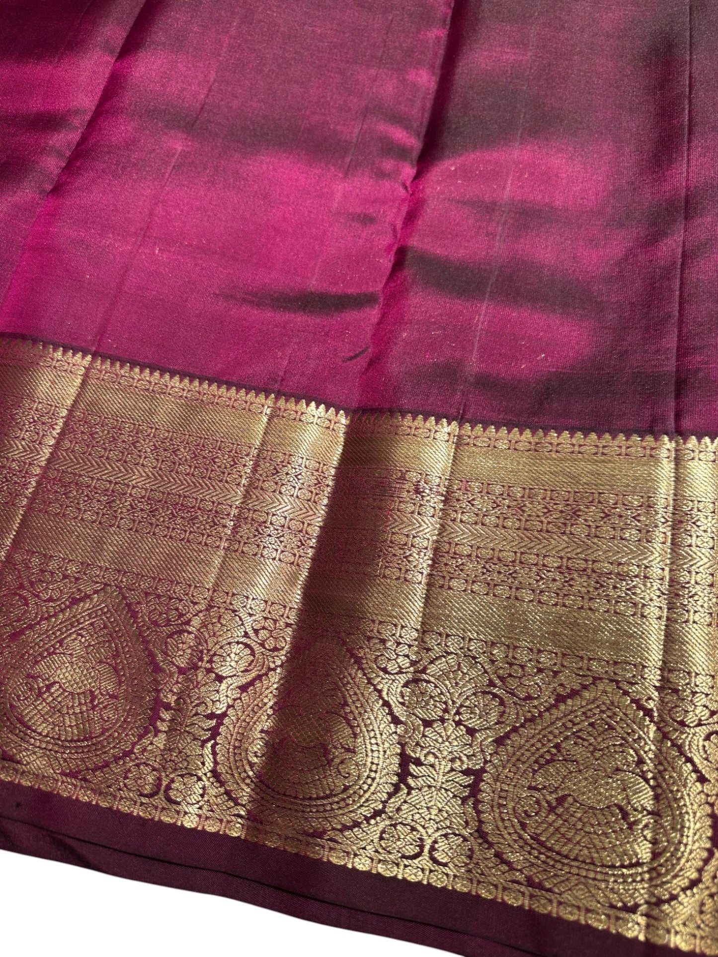 Southloom Pure Handloom Bridal Kanchipuram Brocade Silk Saree (Purple) SL623