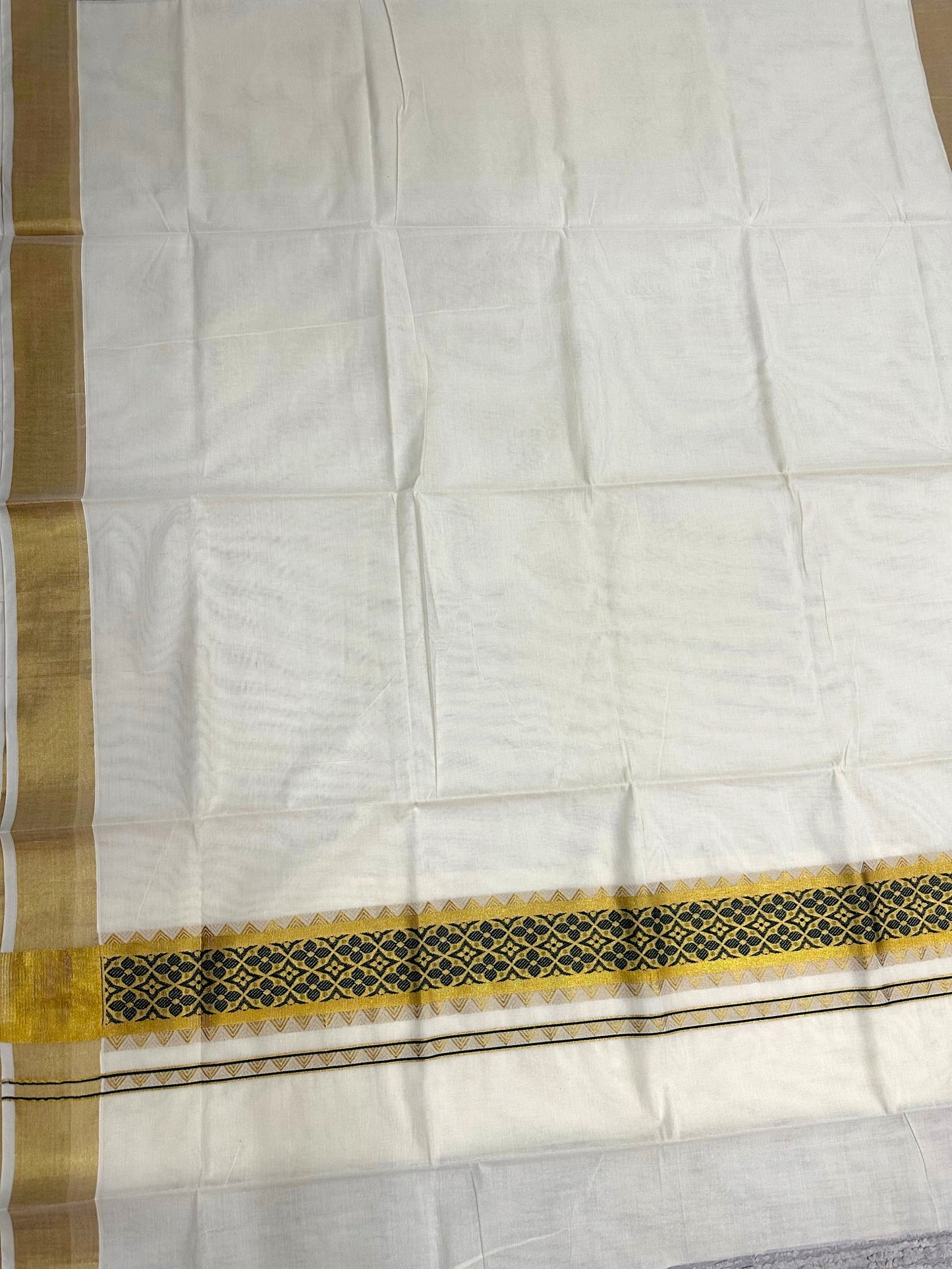 Southloom Kerala Cotton Saree (Green) SL452