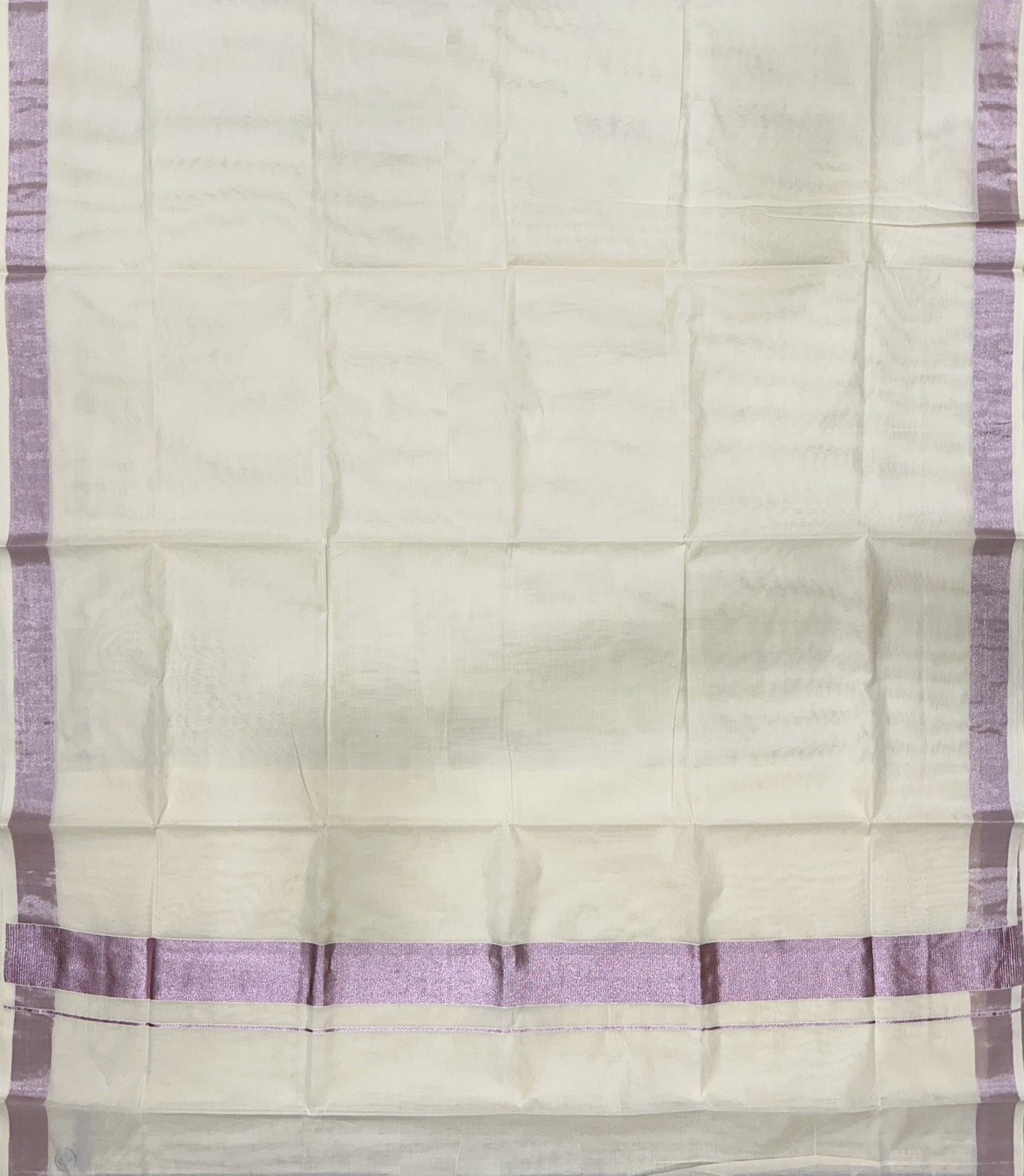 Southloom Rose Kasavu Plain Kerala Saree