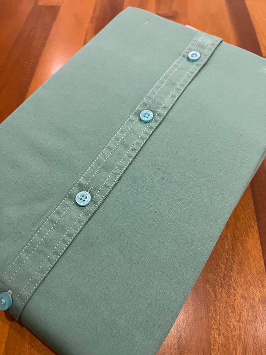 Pure Cotton Green Solid Shirt (40 FS)