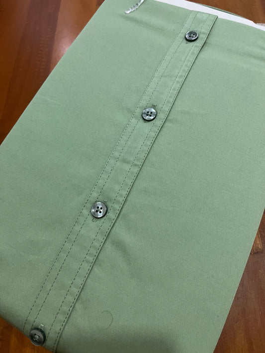 Pure Cotton Olive Green Solid Shirt (40 FS)