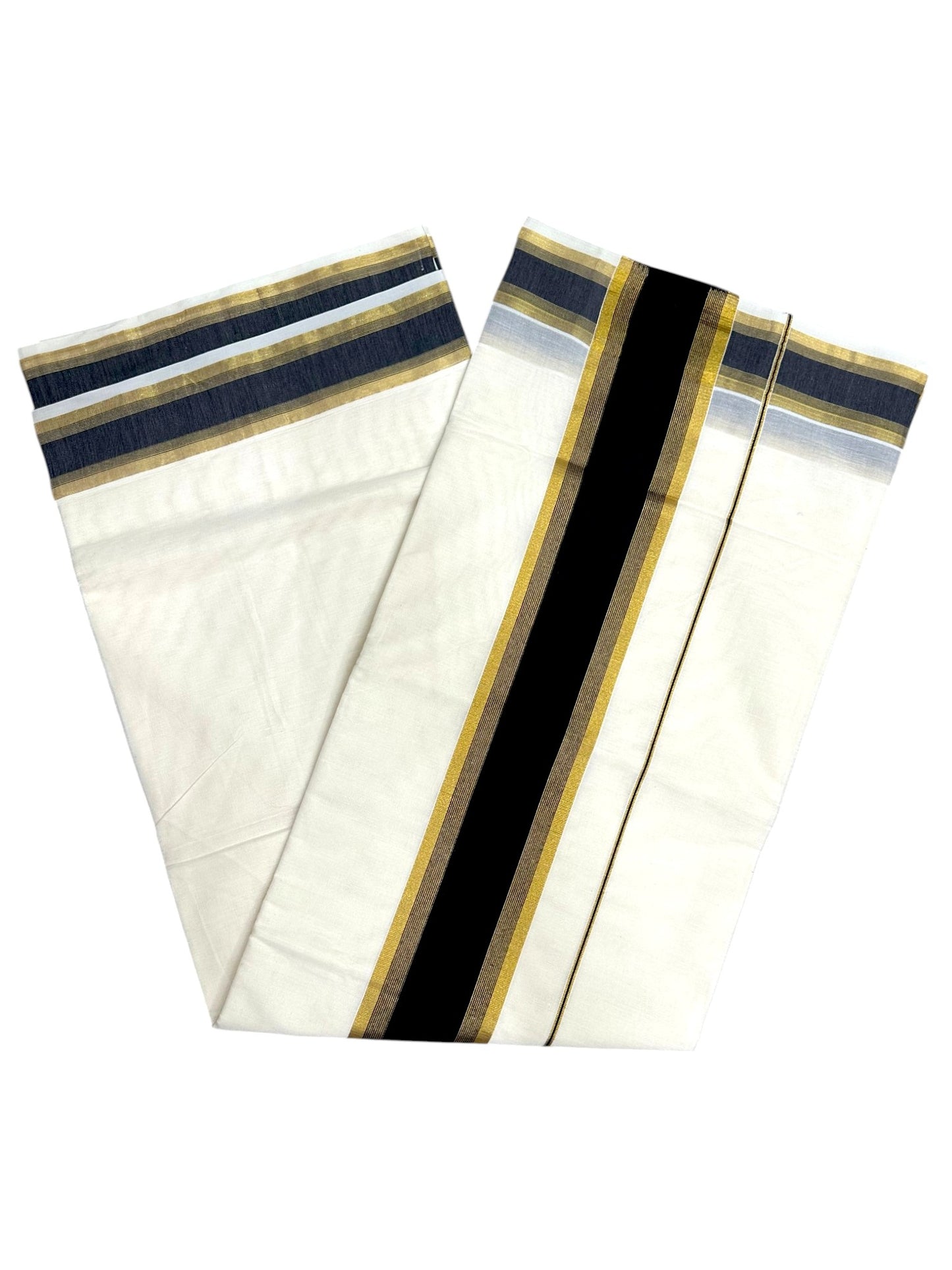 Southloom Kerala Cotton Saree (Black) SL459