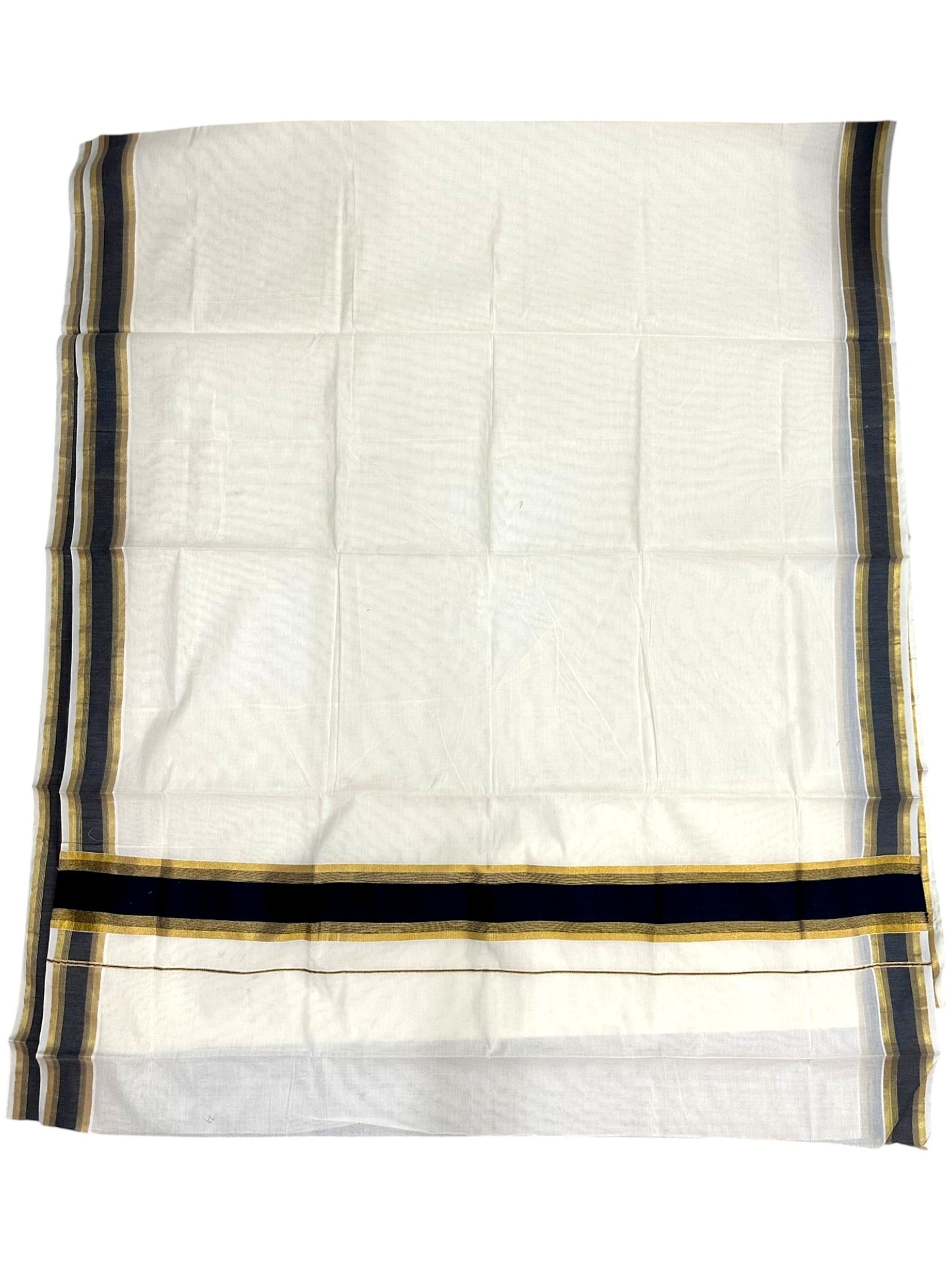 Southloom Kerala Cotton Saree (Black) SL459