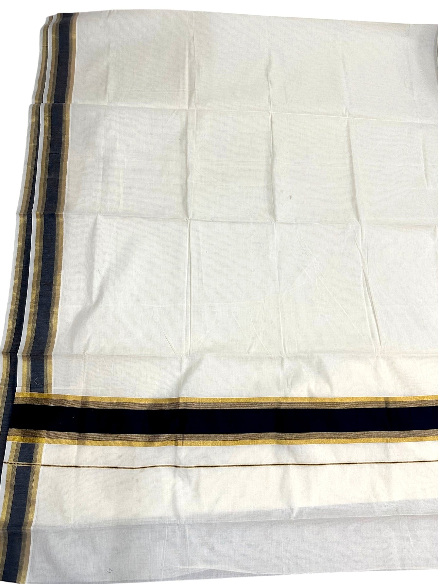 Southloom Kerala Cotton Saree (Black) SL459
