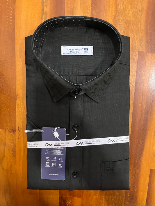 Pure Cotton Black Sewing Patterns Shirt (42 HS)