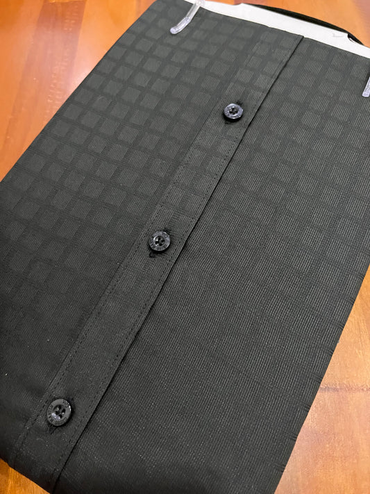 Pure Cotton Black Sewing Patterns Shirt (42 HS)