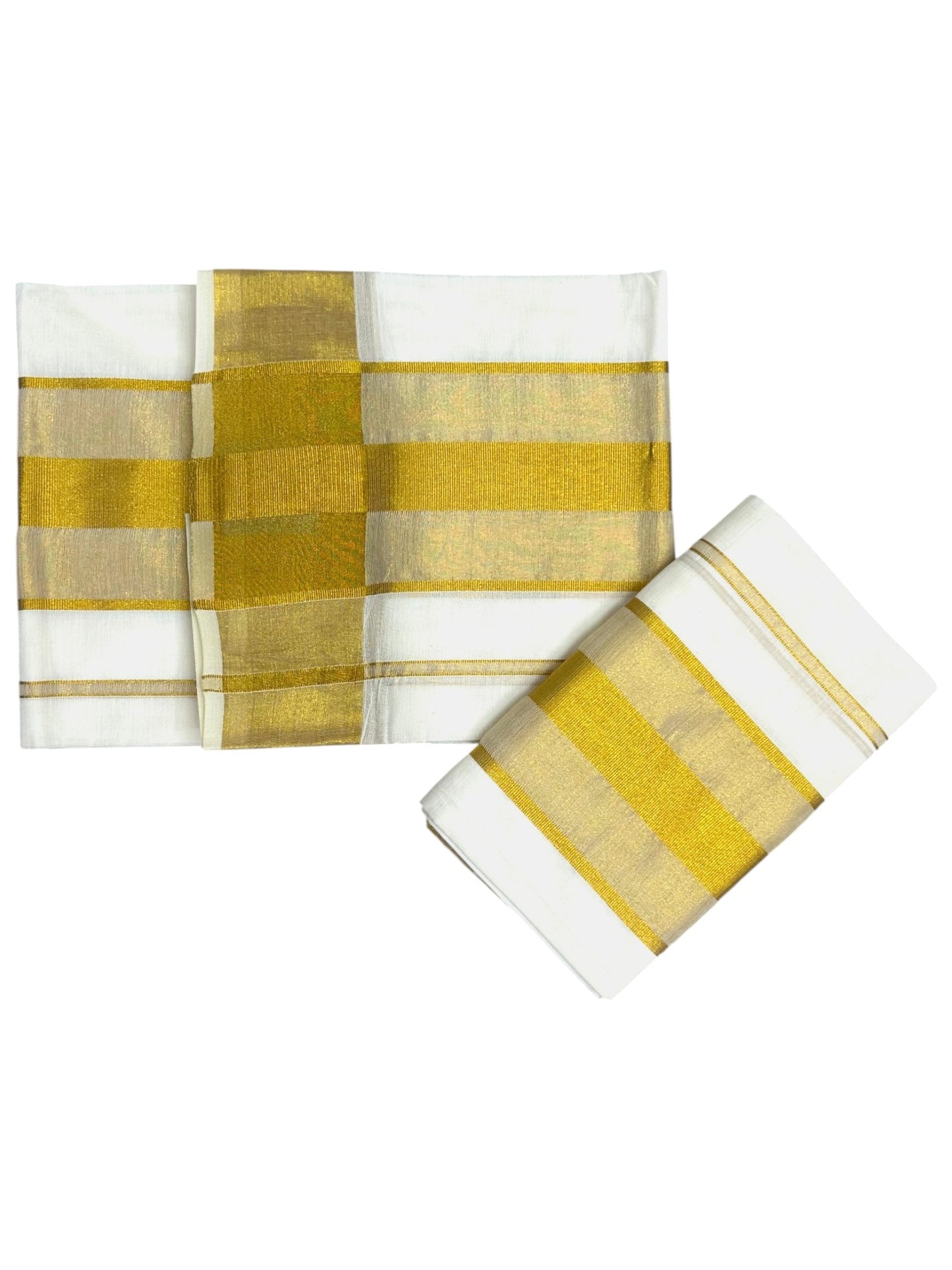 Kerala Cotton Golden Kasavu Single Set Mundu (2.80 mtrs) SL410