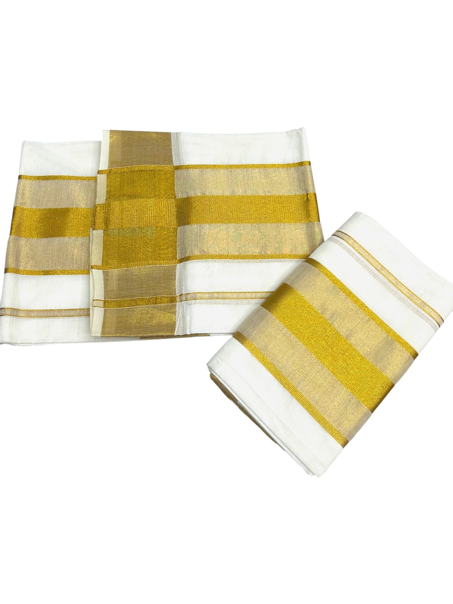 Kerala Cotton Golden Kasavu Single Set Mundu (2.80 mtrs) SL410