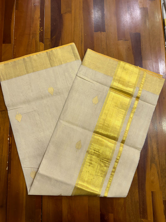 Southloom Balaramapuram Unakkupaavu Handloom Tissue Saree with Motifs Woven Across Body