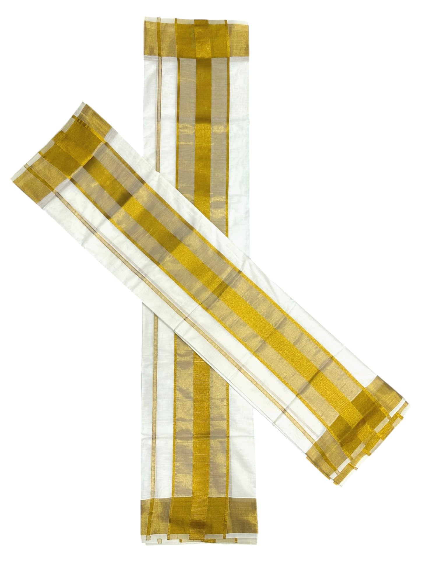 Kerala Cotton Golden Kasavu Single Set Mundu (2.80 mtrs) SL410