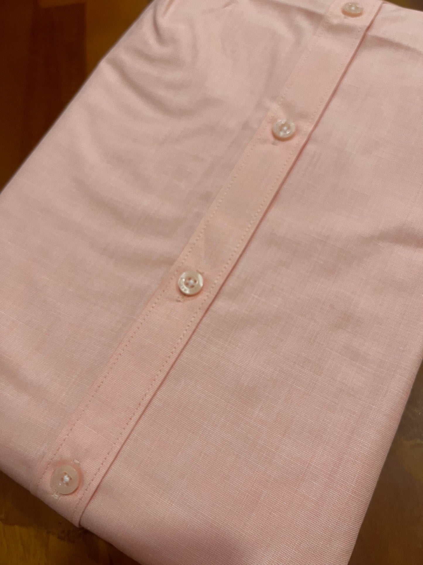 Pure Cotton Peach Solid Shirt (42 FS)