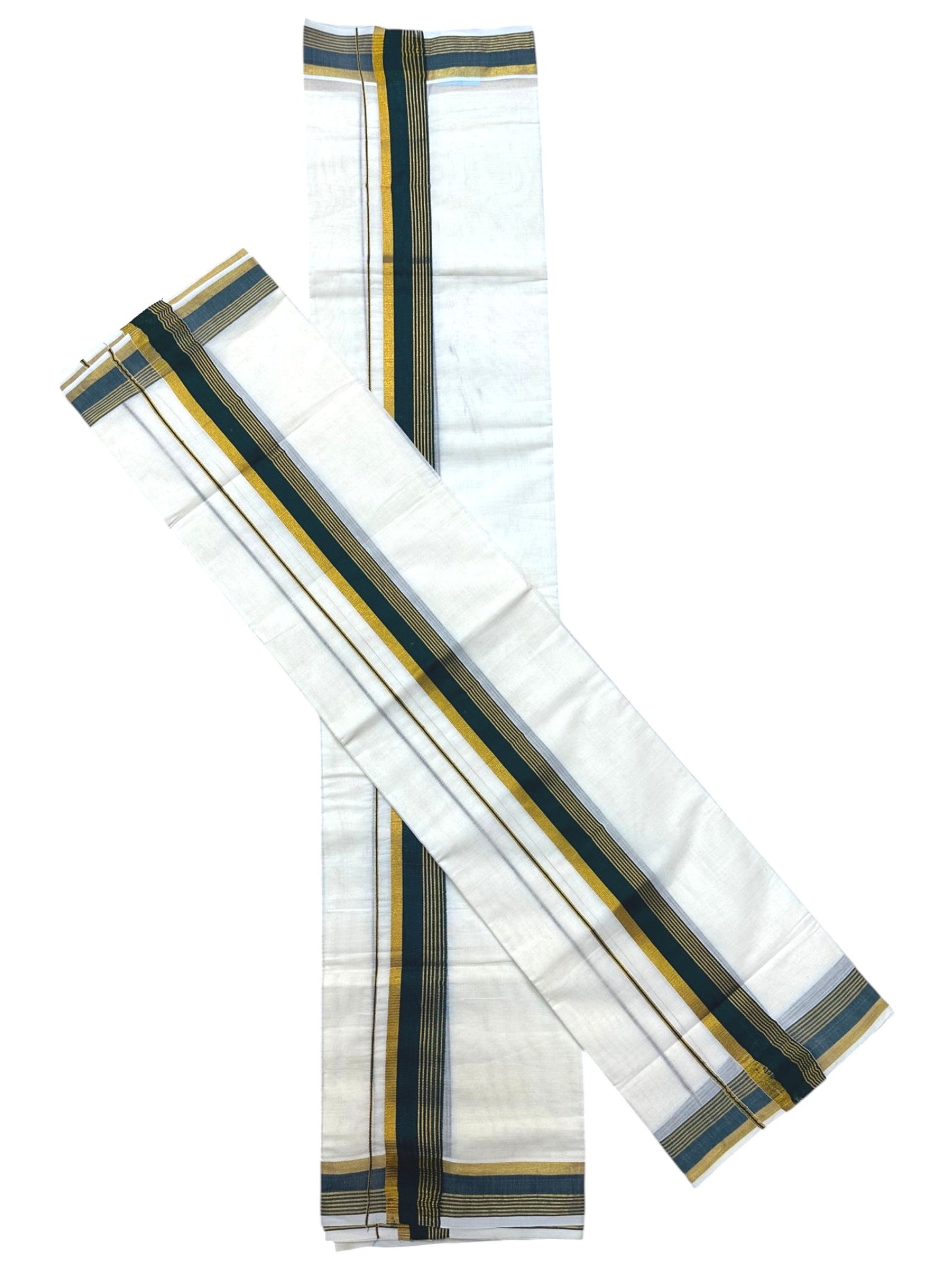 Kerala Cotton Kasavu With Kara Single Set Mundu (2.80 mtrs) SL421