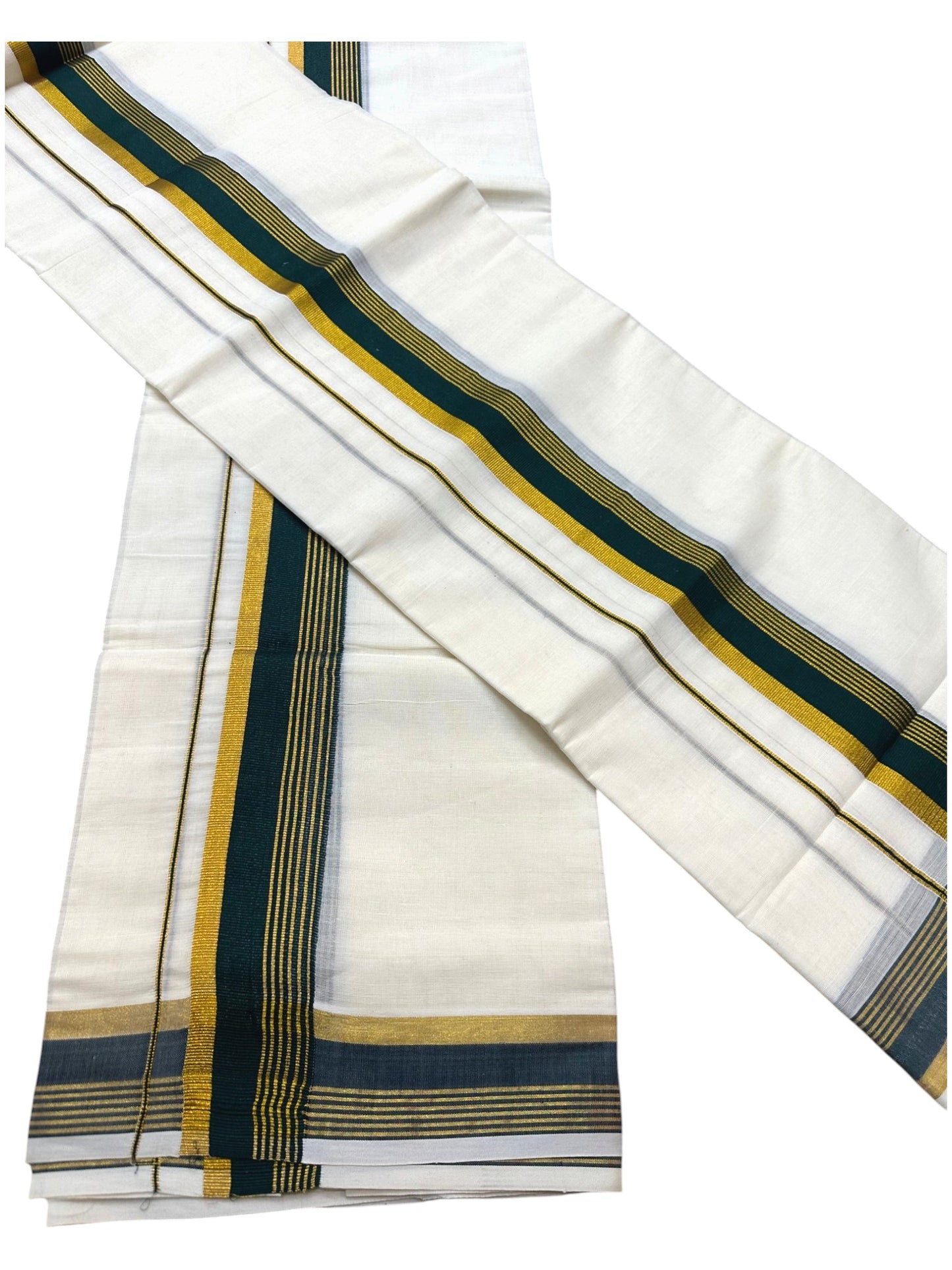 Kerala Cotton Kasavu With Kara Single Set Mundu (2.80 mtrs) SL421