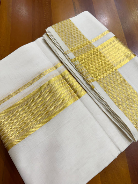 Southloom Balaramapuram Unakkupaavu Handloom Kasavu Mundu with Paa Neythu Borders