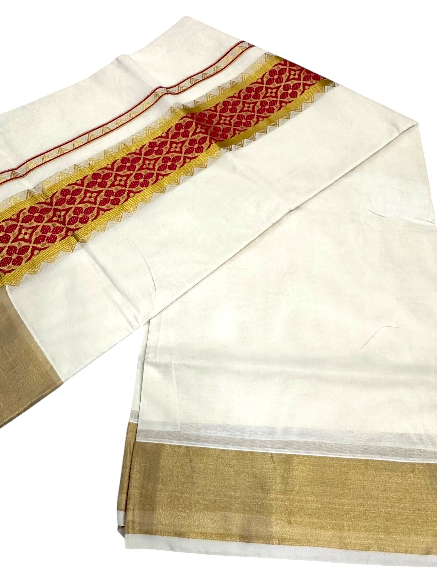 Southloom Kerala Cotton Saree (Rani Pink) SL452