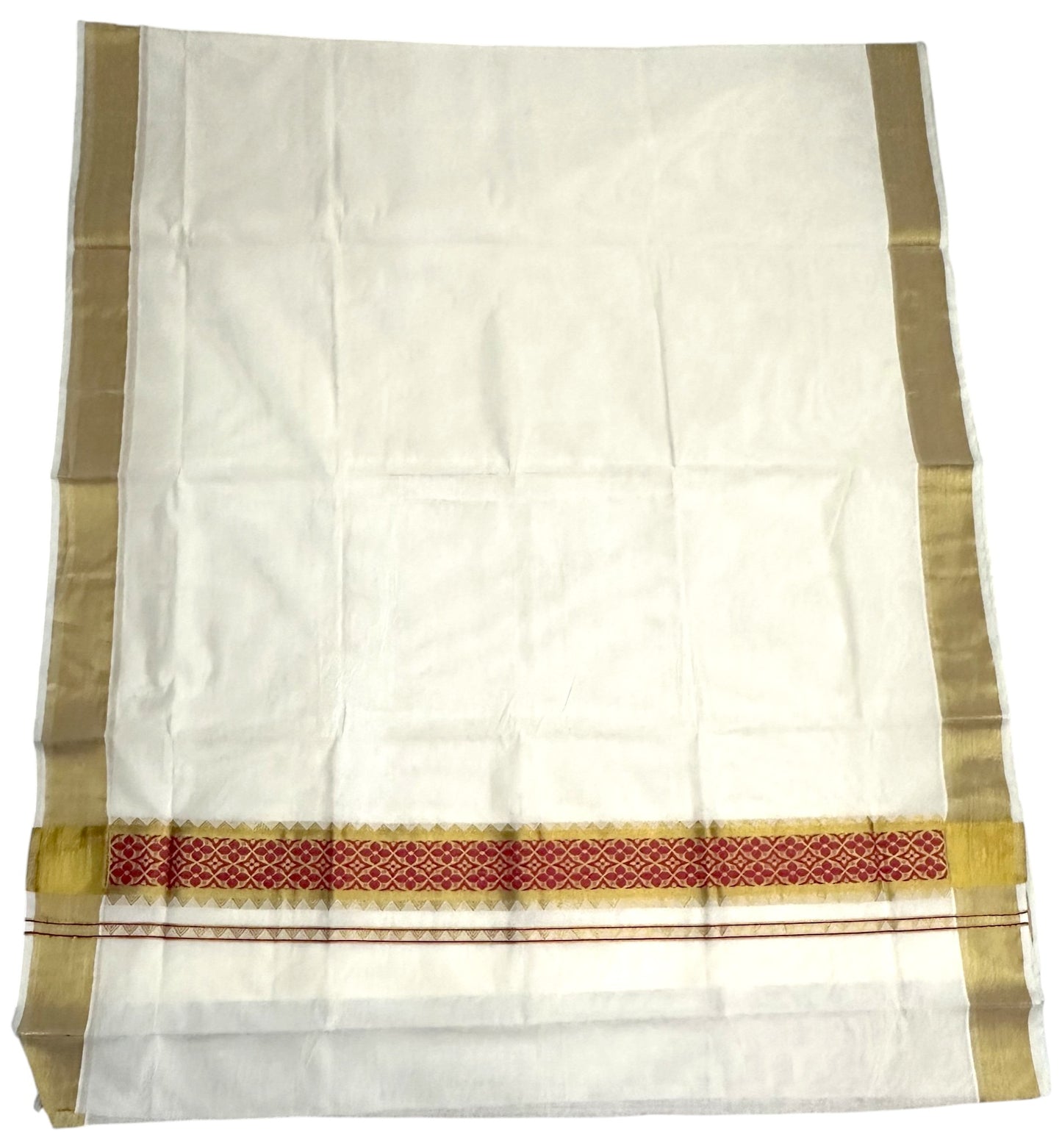Southloom Kerala Cotton Saree (Rani Pink) SL452