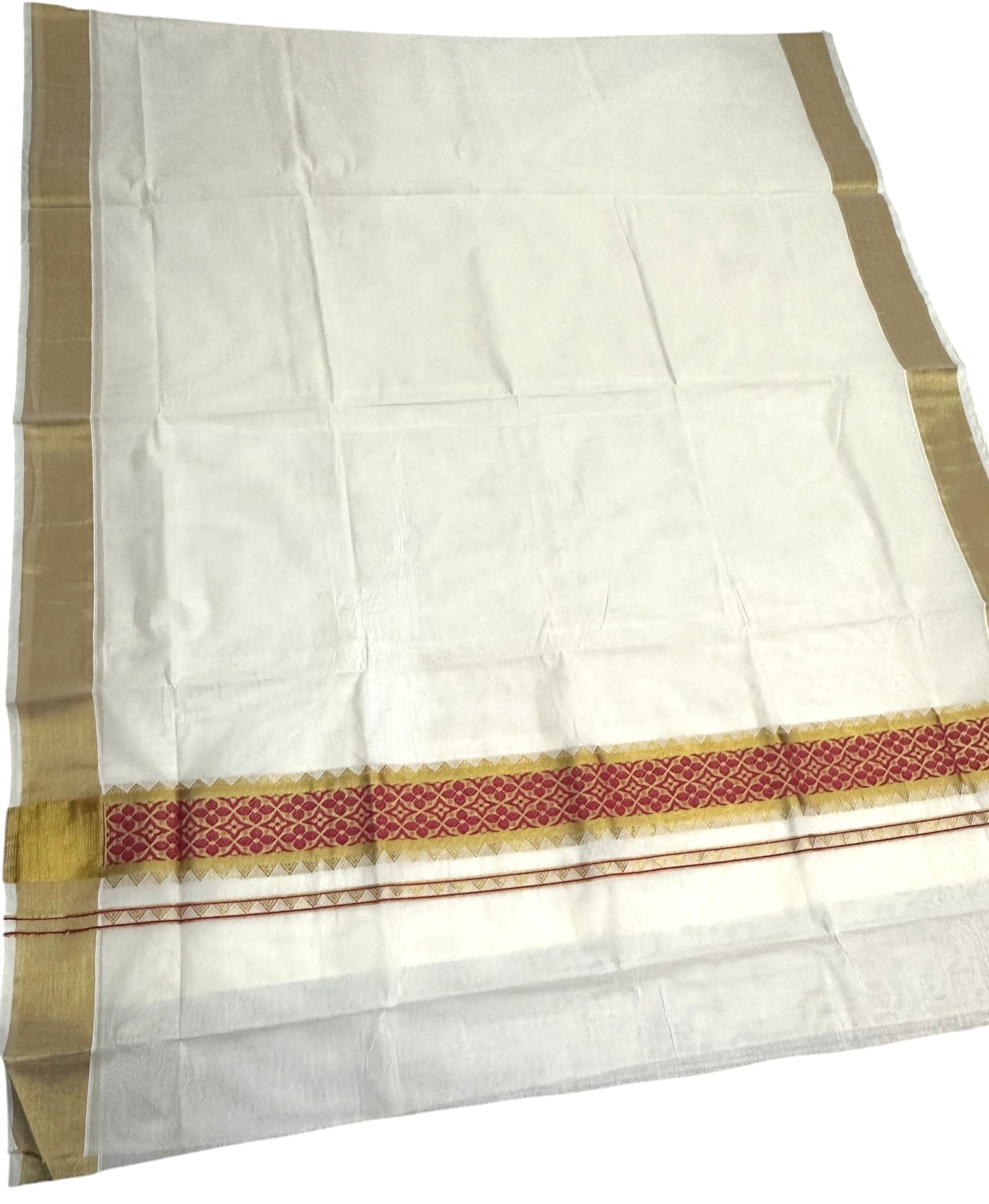Southloom Kerala Cotton Saree (Rani Pink) SL452