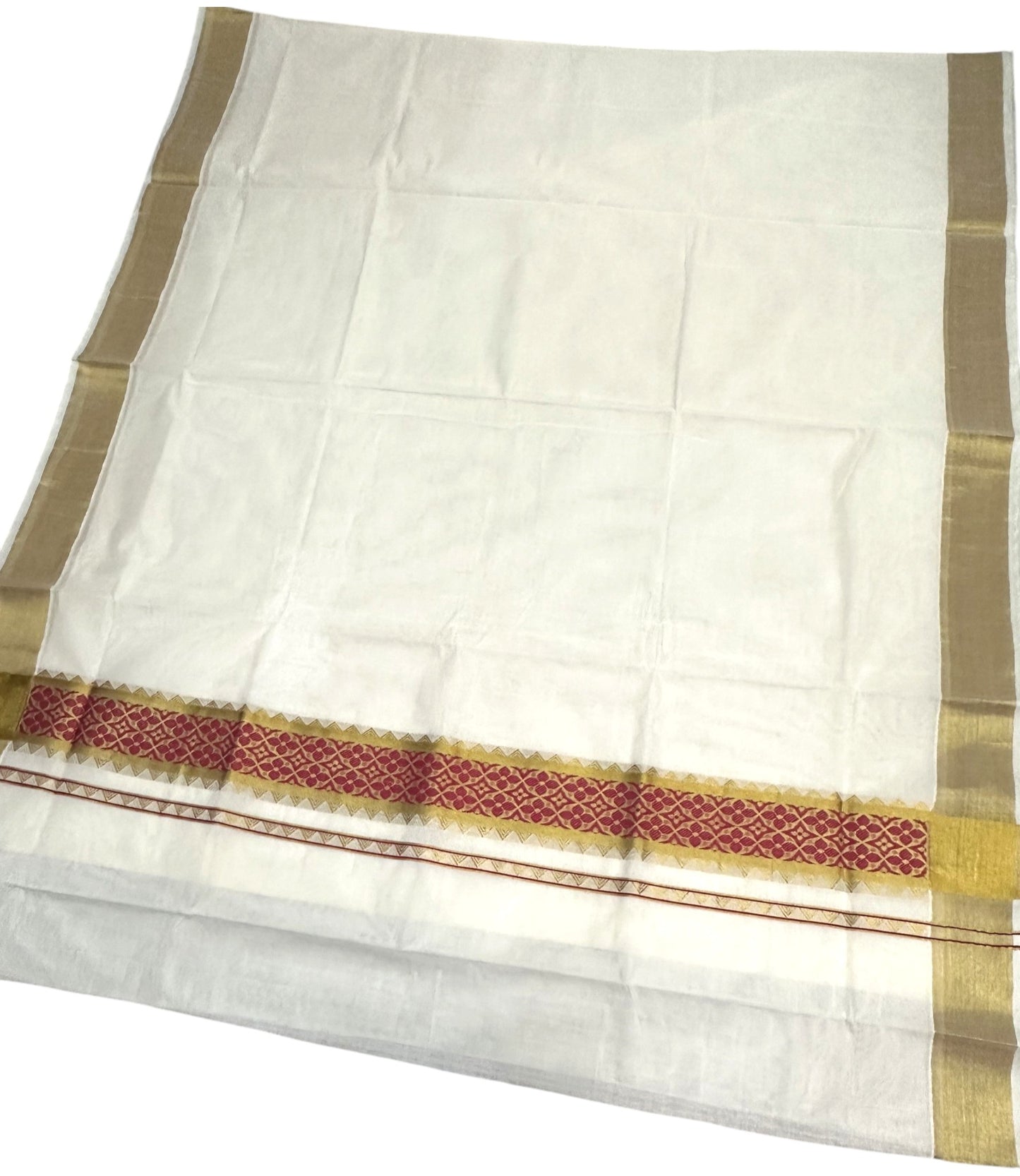 Southloom Kerala Cotton Saree (Rani Pink) SL452
