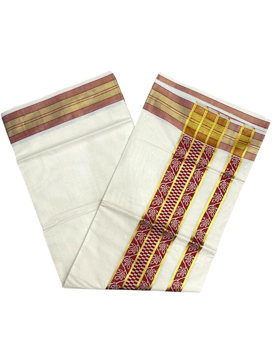 Southloom Kerala Cotton Saree with Red Woven Work on Pallu SL639