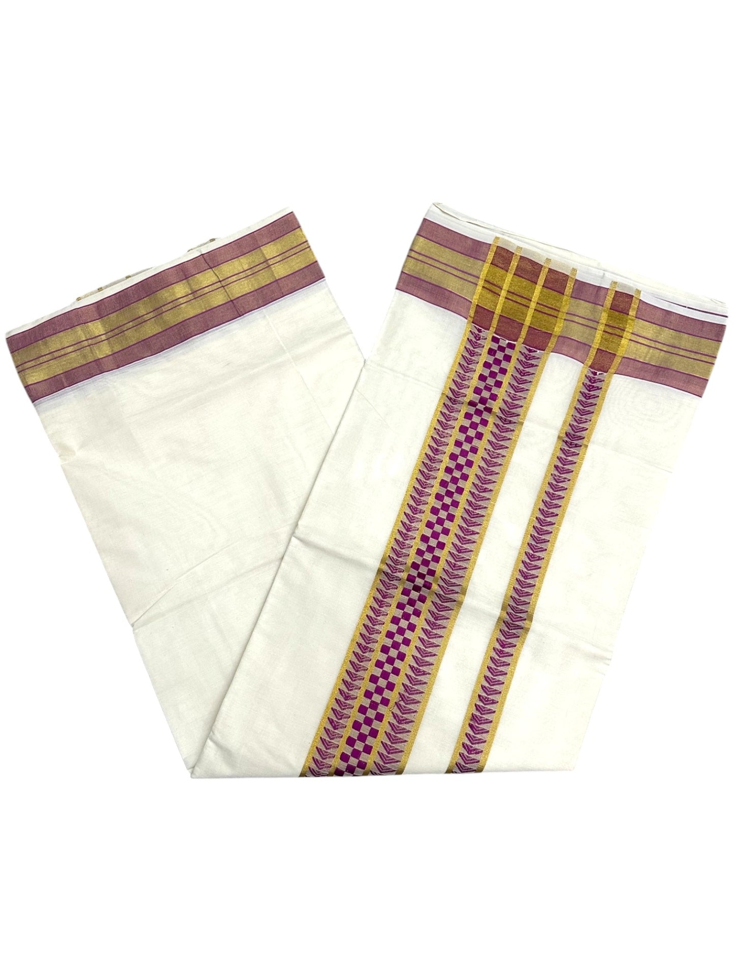 Southloom Kerala Cotton Saree with Blue Woven Work on Pallu SL639