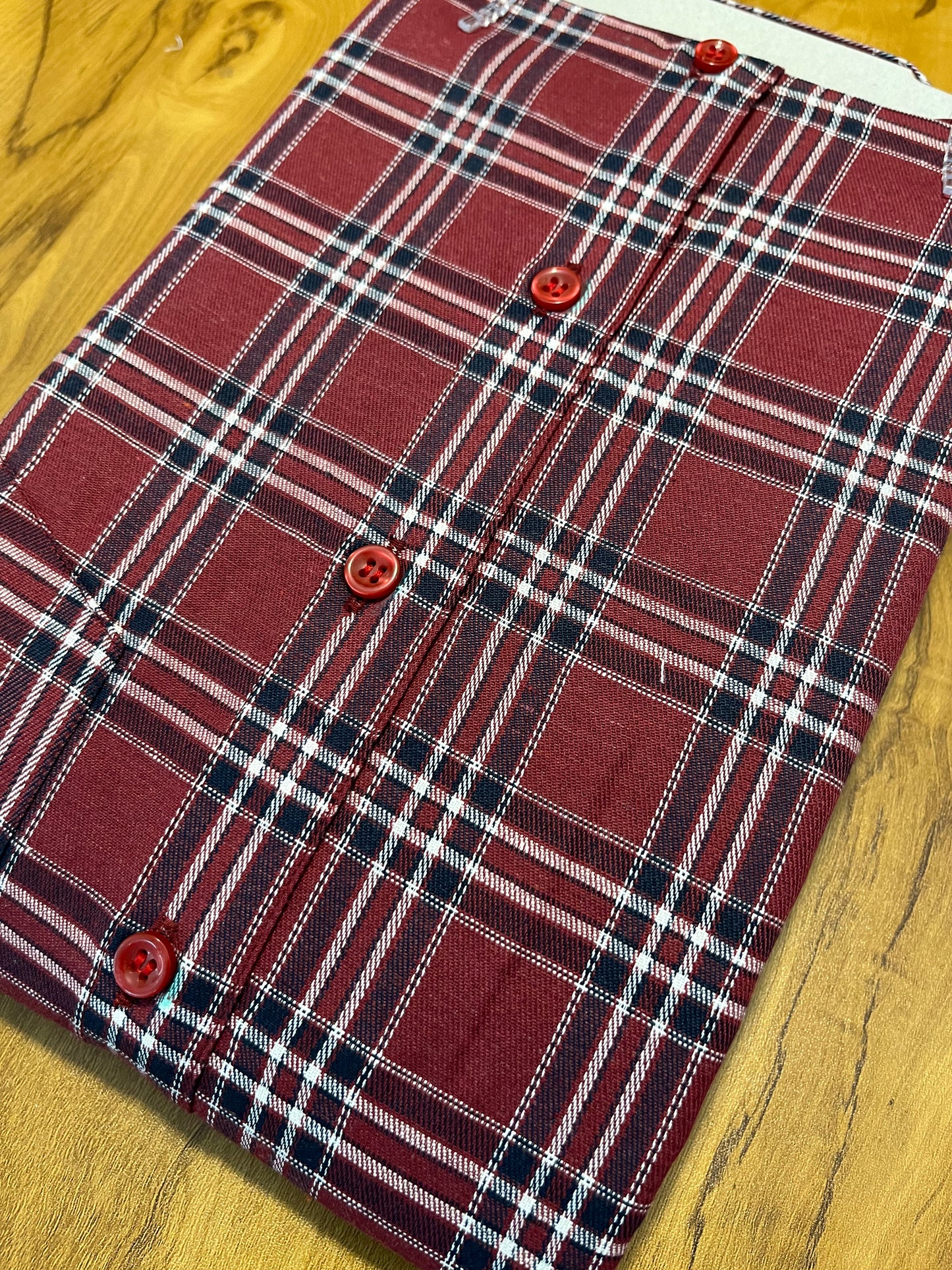 Pure Cotton Maroon Check Design Shirt (38 FS)