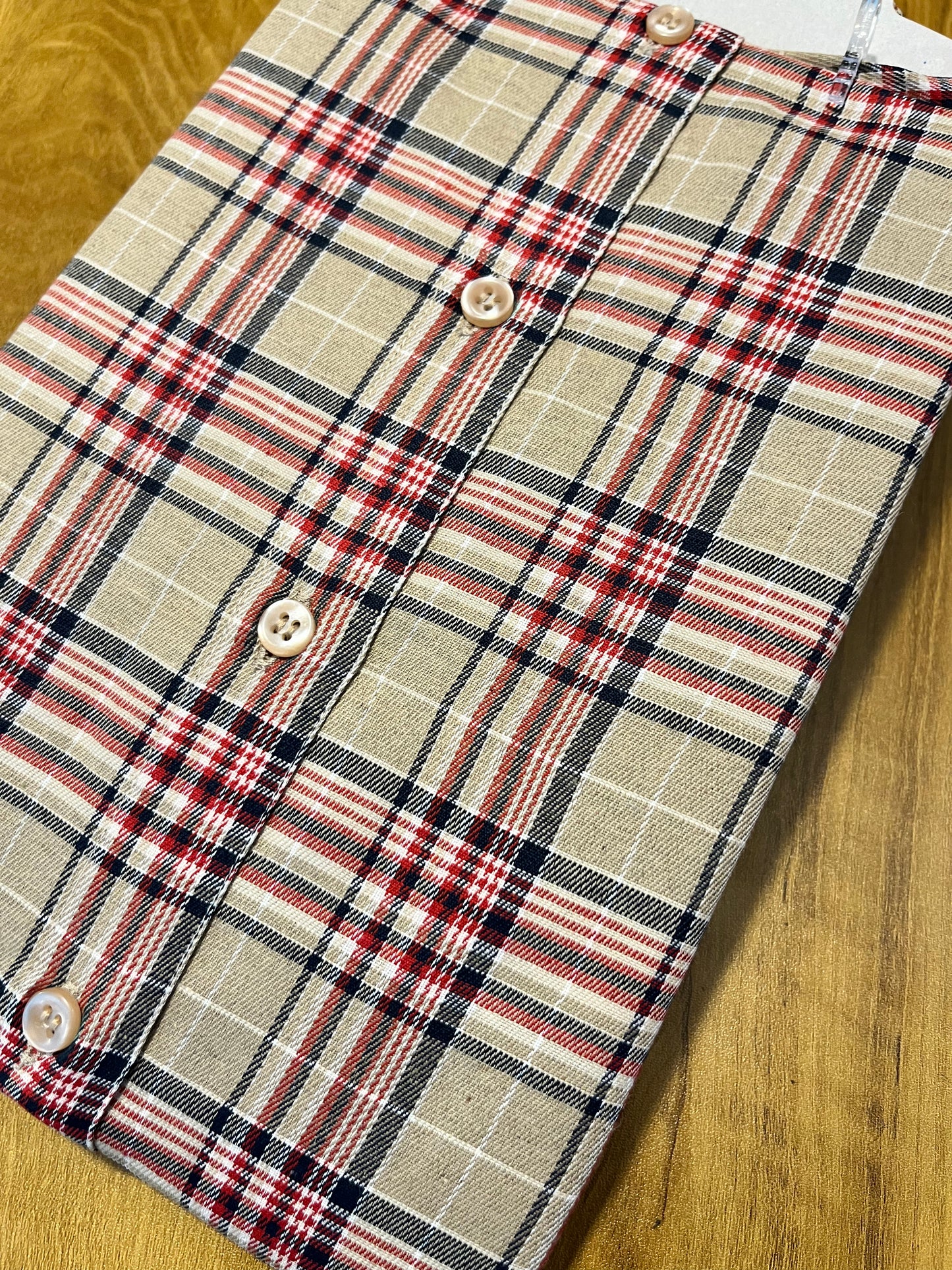 Pure Cotton Brown Check Design Shirt (38 FS)