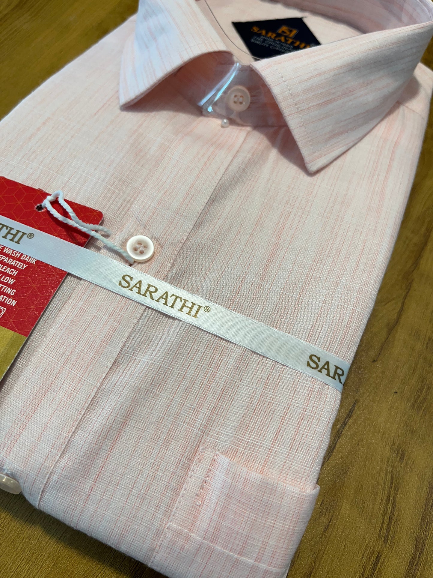 Pure Cotton Pink Plain Shirt (48 FS)